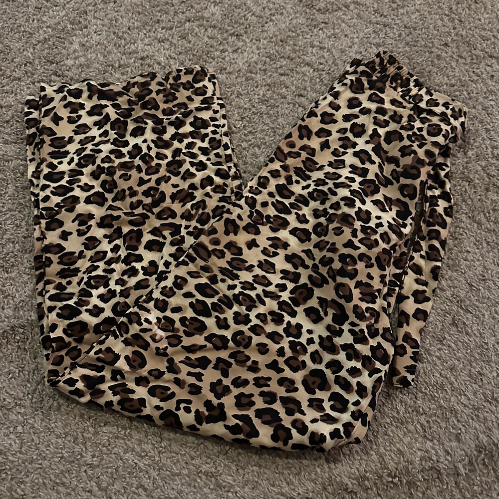 Cheetah print dress pants